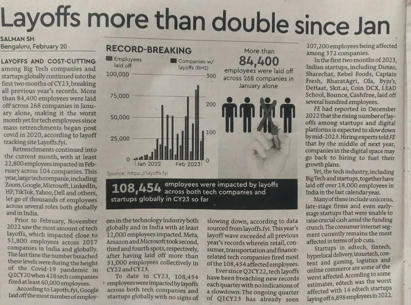 Job layoff news article 5